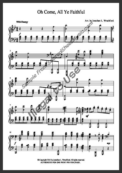 O Come, All Ye Faithful | SacredSheetMusic.com