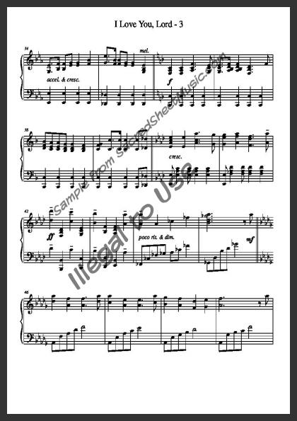 i love you lord ron hamilton sacredsheetmusic com i love the lord sheet music