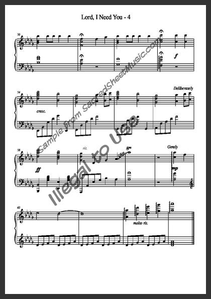 lord i need you ron hamilton sacredsheetmusic com lord i need you sheet music