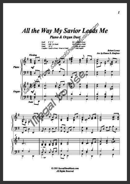 All the Way My Savior Leads Me | SacredSheetMusic.com